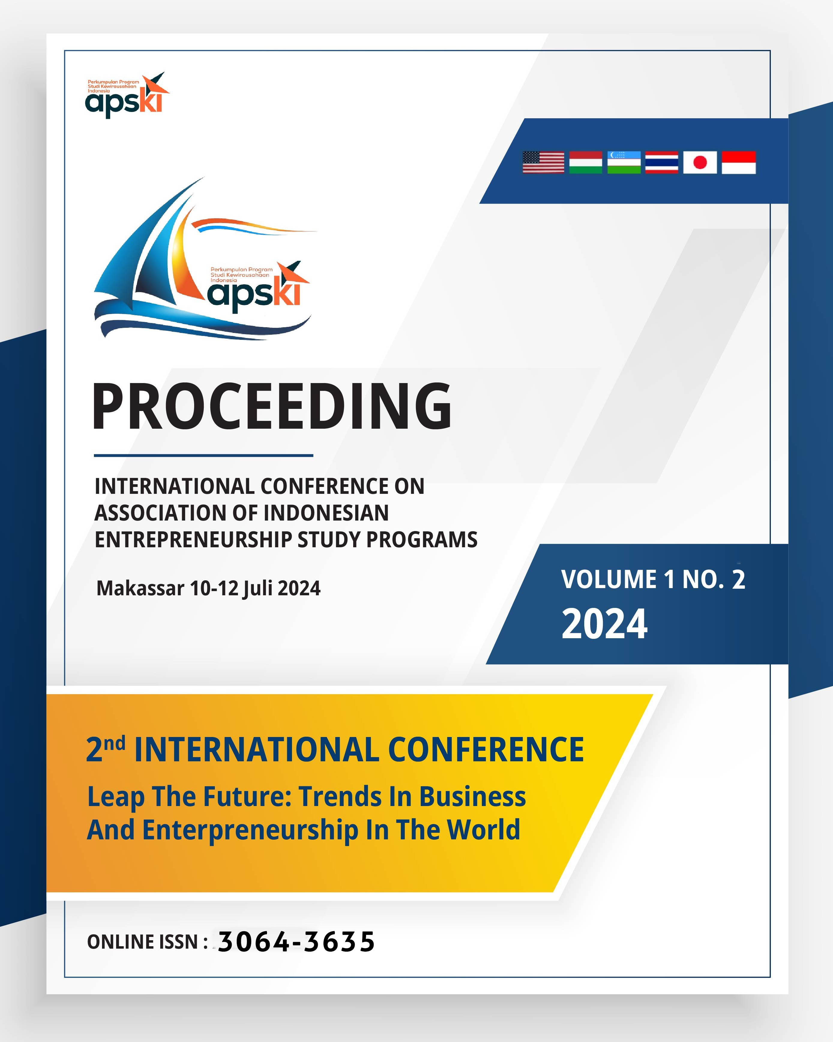 					View Vol. 1 No. 2 (2024): 2nd International Conference On Association Of Indonesian Entrepreneurship Study Programs
				